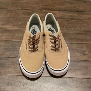 Unused Tan and Leather Vans